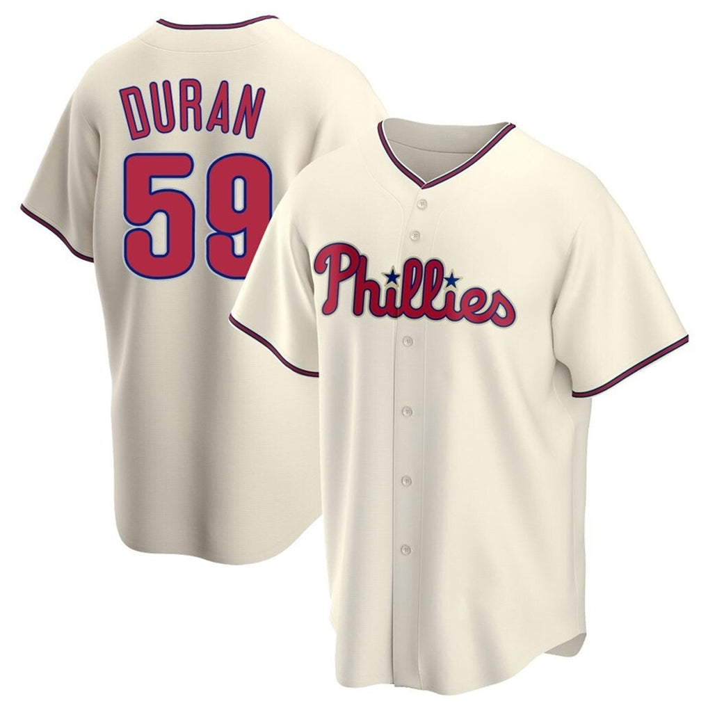 Punc P.Phillies #59 Jhoan Duran Player Cream Home Game Stitched Jerseys