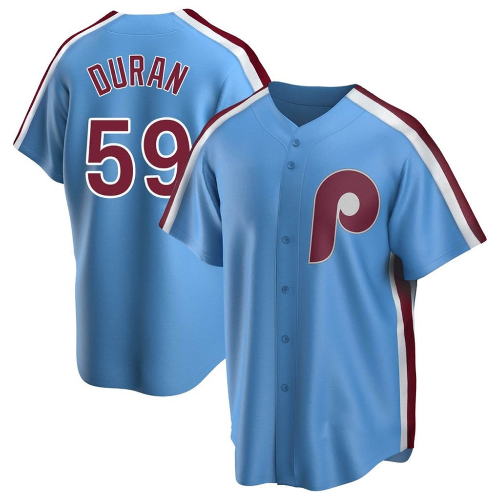 Punc P.Phillies #59 Jhoan Duran Player Light Blue Home Limited Game Stitched Jerseys