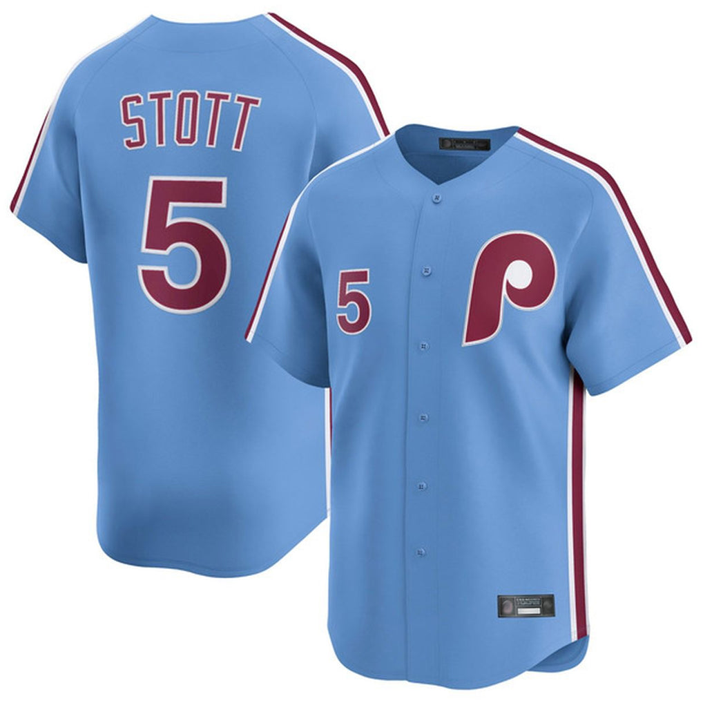Punc P.Phillies #5 Bryson Stott Player Light Blue Home Limited Stitched Jerseys