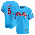 Punc P.Phillies #5 Bryson Stott Player Light Blue Phillies & Eagles Vapor Premier Limited Stitched Jerseys