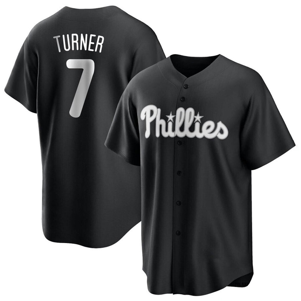 Punc P.Phillies #7 Trea Turner Player Black Alt Fashion Home Game Stitched Jerseys
