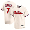Punc P.Phillies #7 Trea Turner Player Cream Home Limited Stitched Jerseys