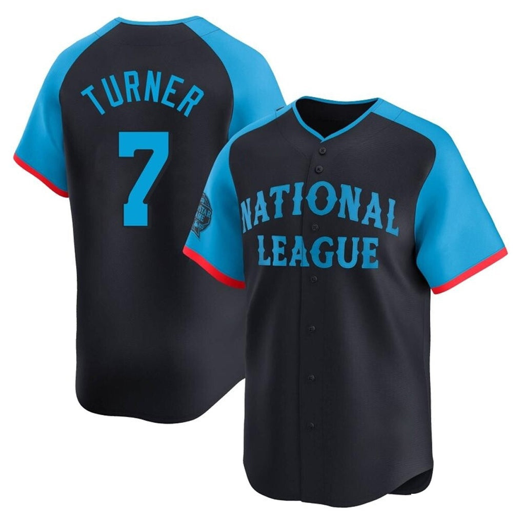 Punc P.Phillies #7 Trea Turner Player Navy National League All-Star Limited Game Stitched Jerseys