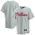 Punc P.Phillies Blank Player Gray Home Game Stitched Jerseys