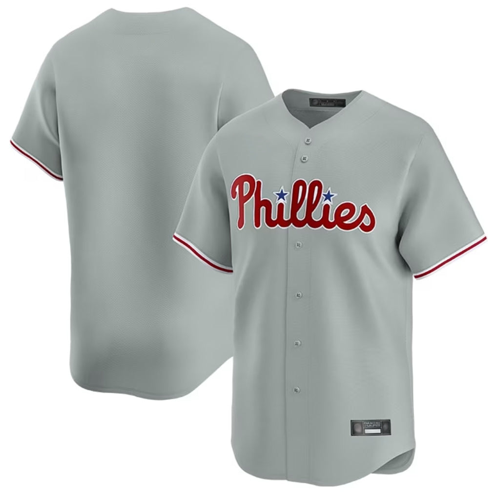 Punc P.Phillies Blank Player Gray Home Limited Stitched Jerseys