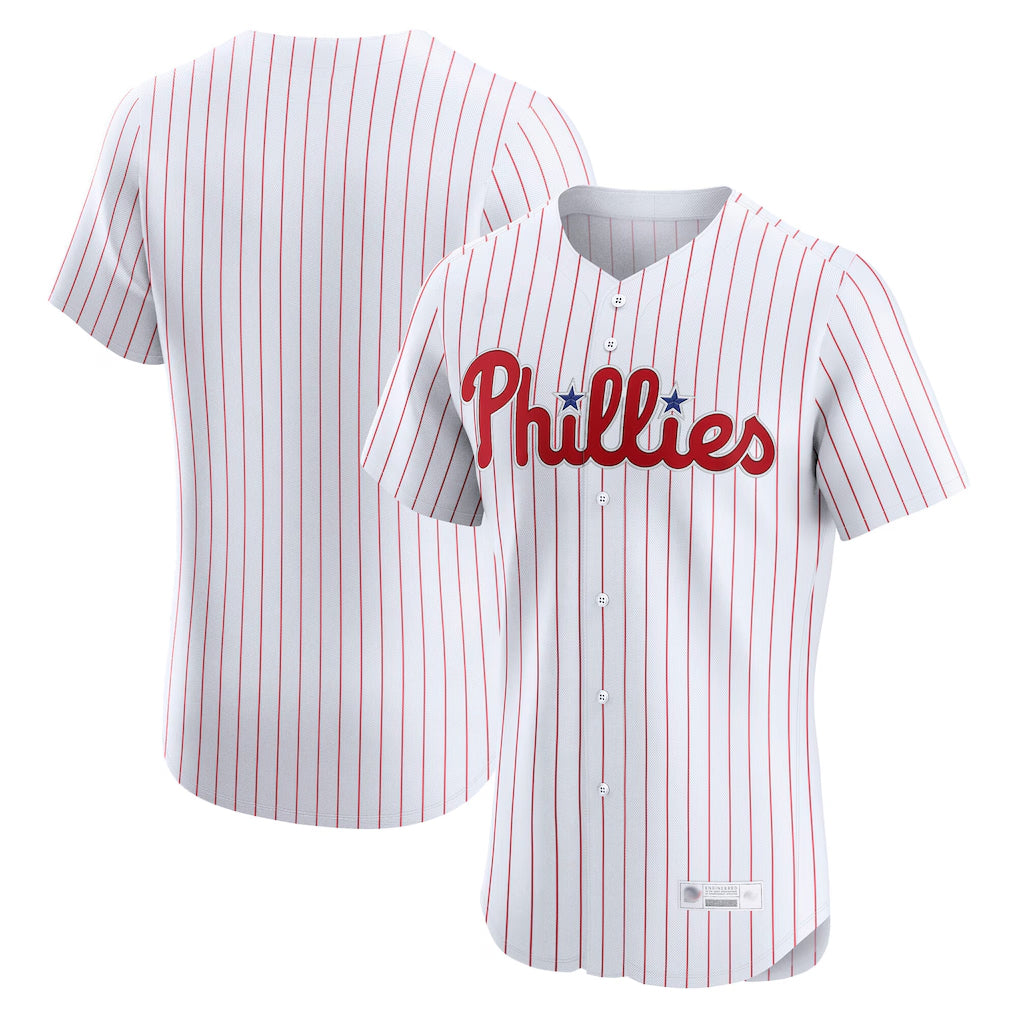 Punc P.Phillies Blank Player White Home Limited Elite Stitched Jerseys