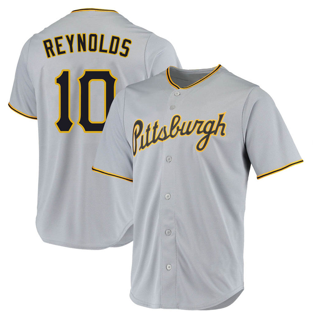 Punc P.Pirates #10 Bryan Reynolds Player Gray Road Home Game Stitched Jerseys