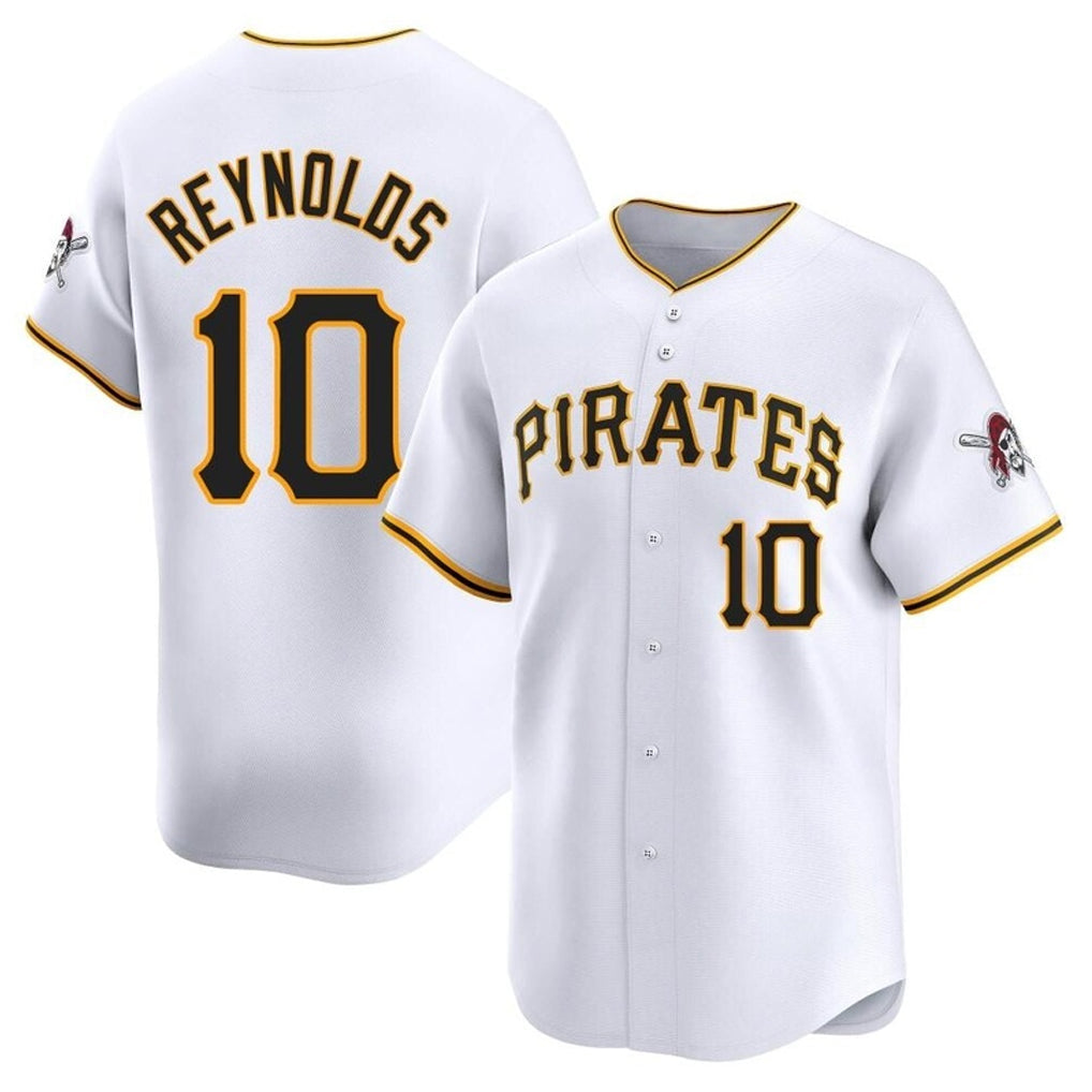 Punc P.Pirates #10 Bryan Reynolds Player White Home Limited Stitched Jerseys