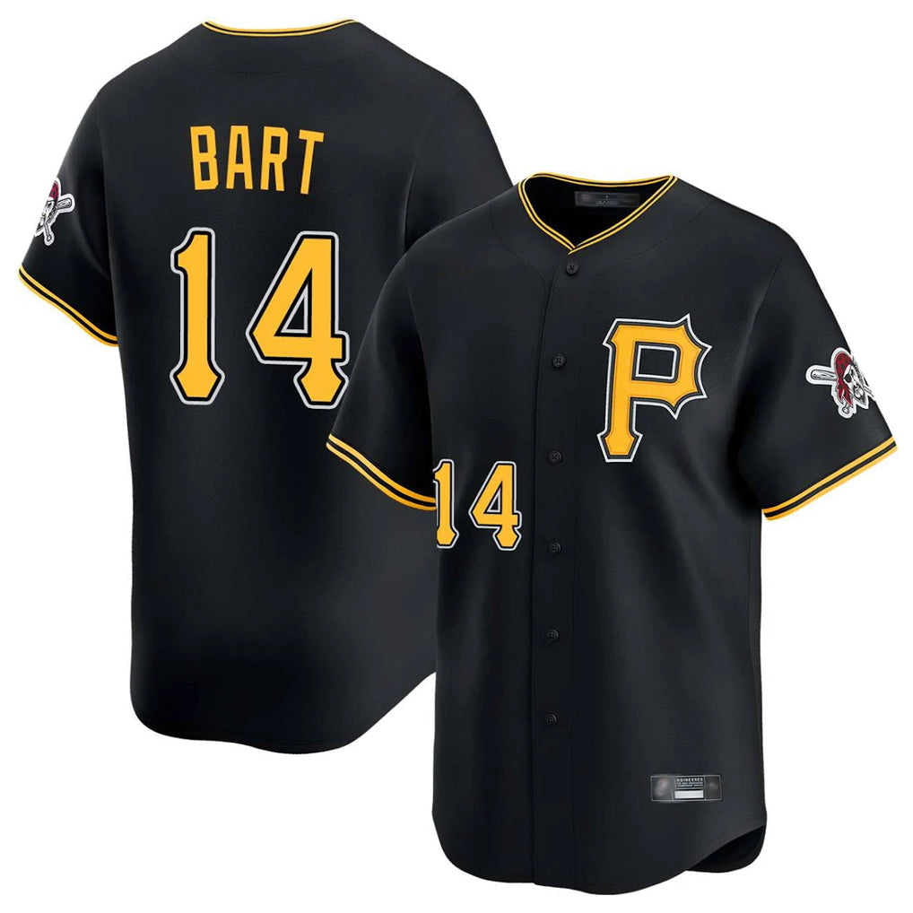 Punc P.Pirates #14 Joey Bart Player Black Alternate Limited Game Stitched Jerseys