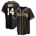 Punc P.Pirates #14 Joey Bart Player Black Fashion Out Home Game Stitched Jerseys