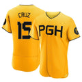 Punc P.Pirates #15 Oneil Cruz Player Gold City Connect Home Limited Elite Stitched Jerseys