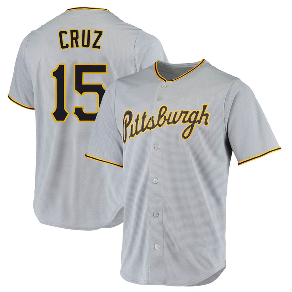 Punc P.Pirates #15 Oneil Cruz Player Gray Road Home Game Stitched Jerseys