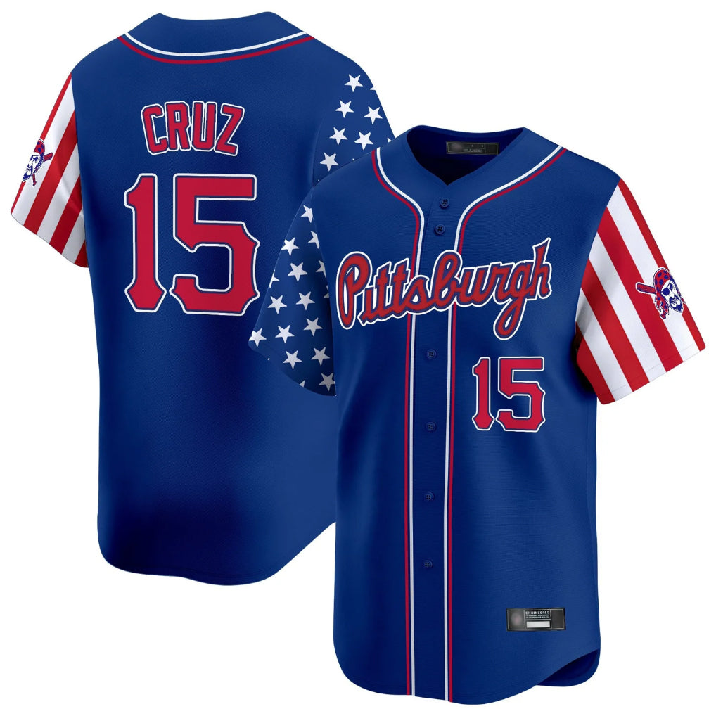 Punc P.Pirates #15 Oneil Cruz Player Royal 2025 Independence Day Vapor Premier Limited Stitched Jerseys