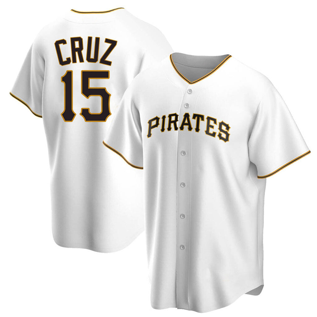 Punc P.Pirates #15 Oneil Cruz Player White Home Game Stitched Jerseys
