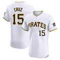 Punc P.Pirates #15 Oneil Cruz Player White Home Limited Elite Stitched Jerseys