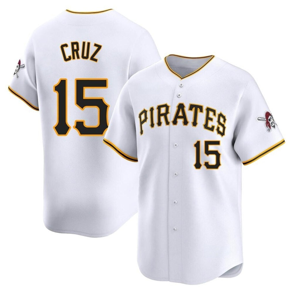 Punc P.Pirates #15 Oneil Cruz Player White Home Limited Stitched Jerseys