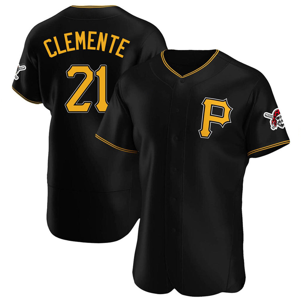 Punc P.Pirates #21 Roberto Clemente Player Black Alternate 2025 Home Limited Elite Stitched Jerseys