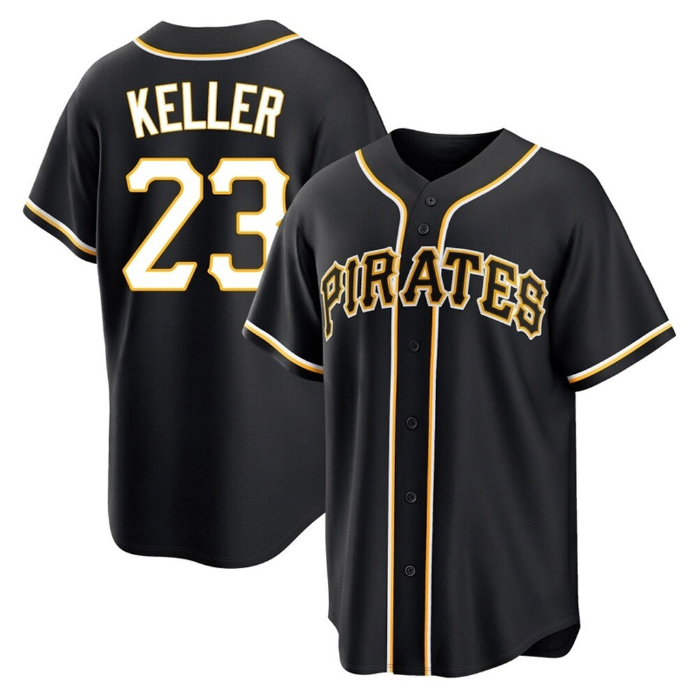 Punc P.Pirates #23 Mitch Keller Player Black Fashion Out Home Game Stitched Jerseys