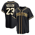 Punc P.Pirates #23 Mitch Keller Player Black Fashion Out Home Game Stitched Jerseys