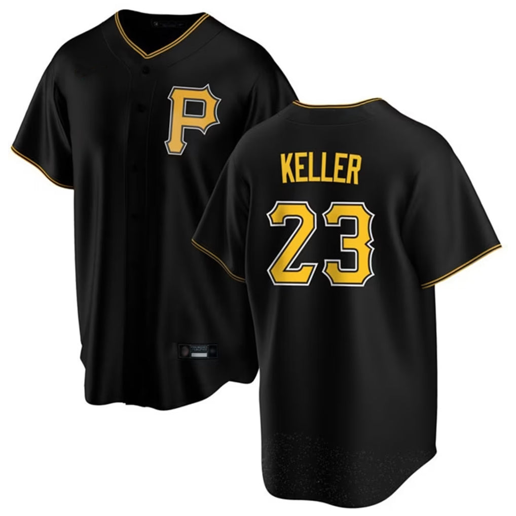 Punc P.Pirates #23 Mitch Keller Player Black Home Game Stitched Jerseys