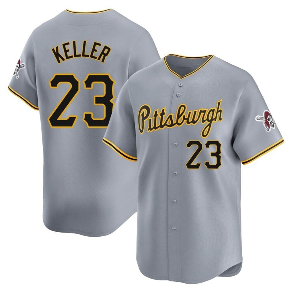 Punc P.Pirates #23 Mitch Keller Player Gray Road Home Limited Stitched Jerseys
