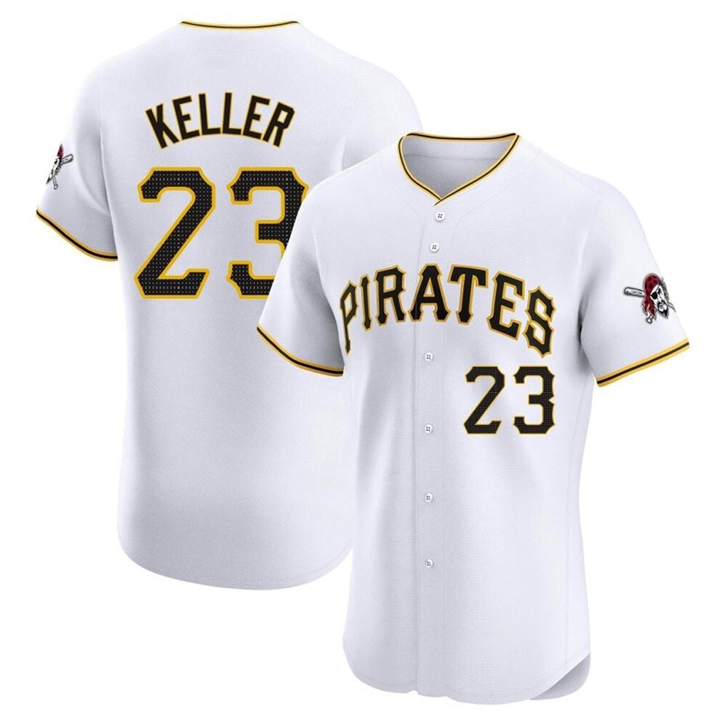 Punc P.Pirates #23 Mitch Keller Player White Home Limited Elite Stitched Jerseys