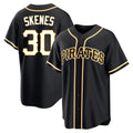 Punc P.Pirates #30 Paul Skenes Player Black Fashion Out Home Game Stitched Jerseys