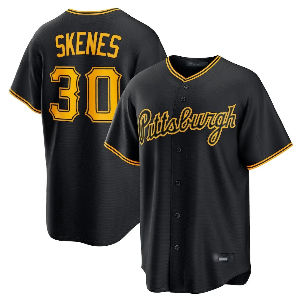 Punc P.Pirates #30 Paul Skenes Player Black Home Game Stitched Jerseys