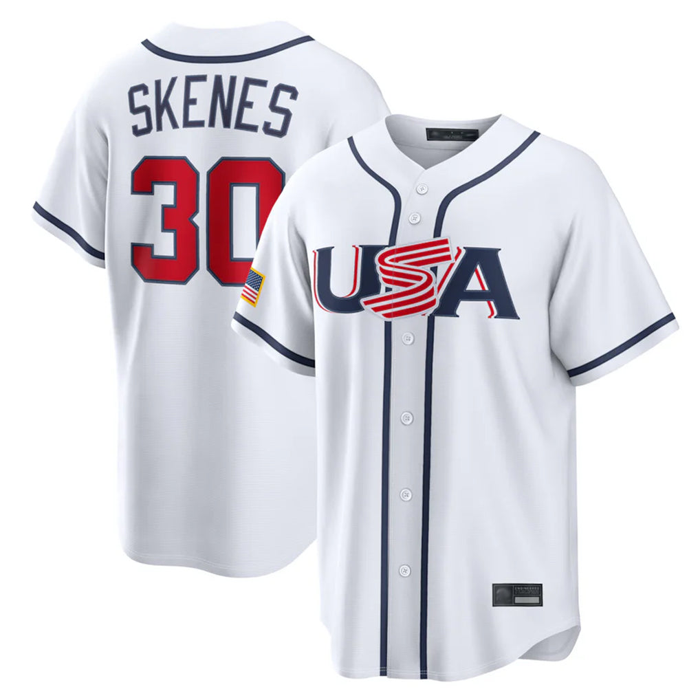 Punc P.Pirates #30 Paul Skenes Player White USA 2026 World Classic Home Limited Stitched Jerseys