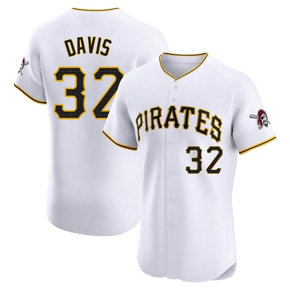 Punc P.Pirates #32 Henry Davis Player White Home Limited Elite Stitched Jerseys