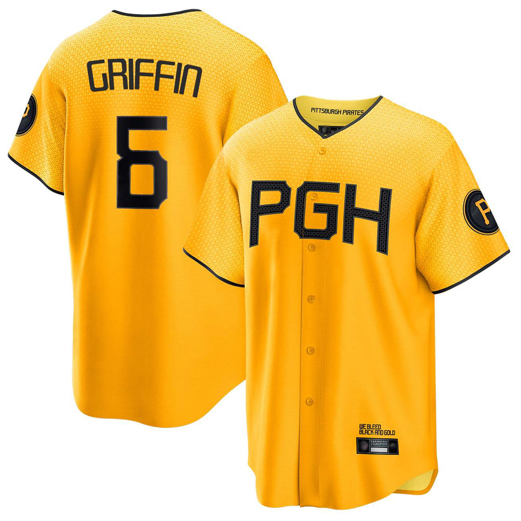 Punc P.Pirates #6 Konnor Griffin Player Gold City Connect Home Game Stitched Jerseys