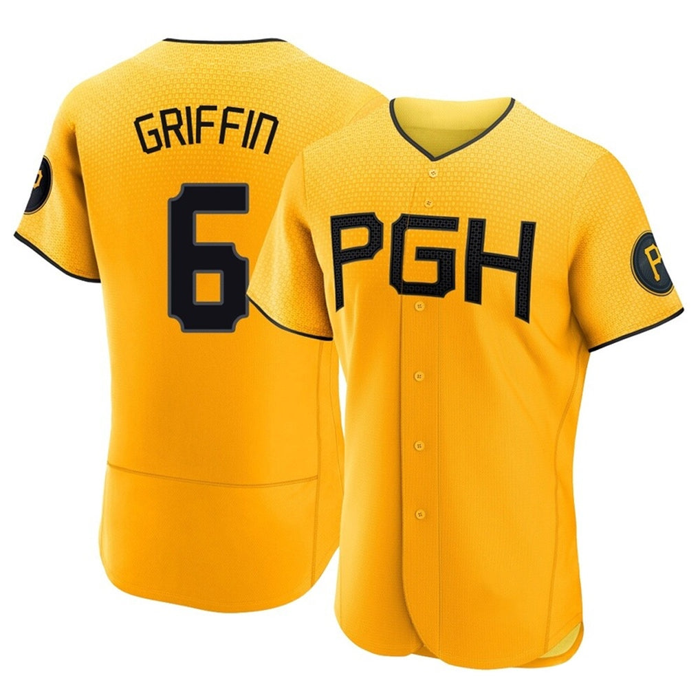 Punc P.Pirates #6 Konnor Griffin Player Gold City Connect Home Limited Elite Stitched Jerseys
