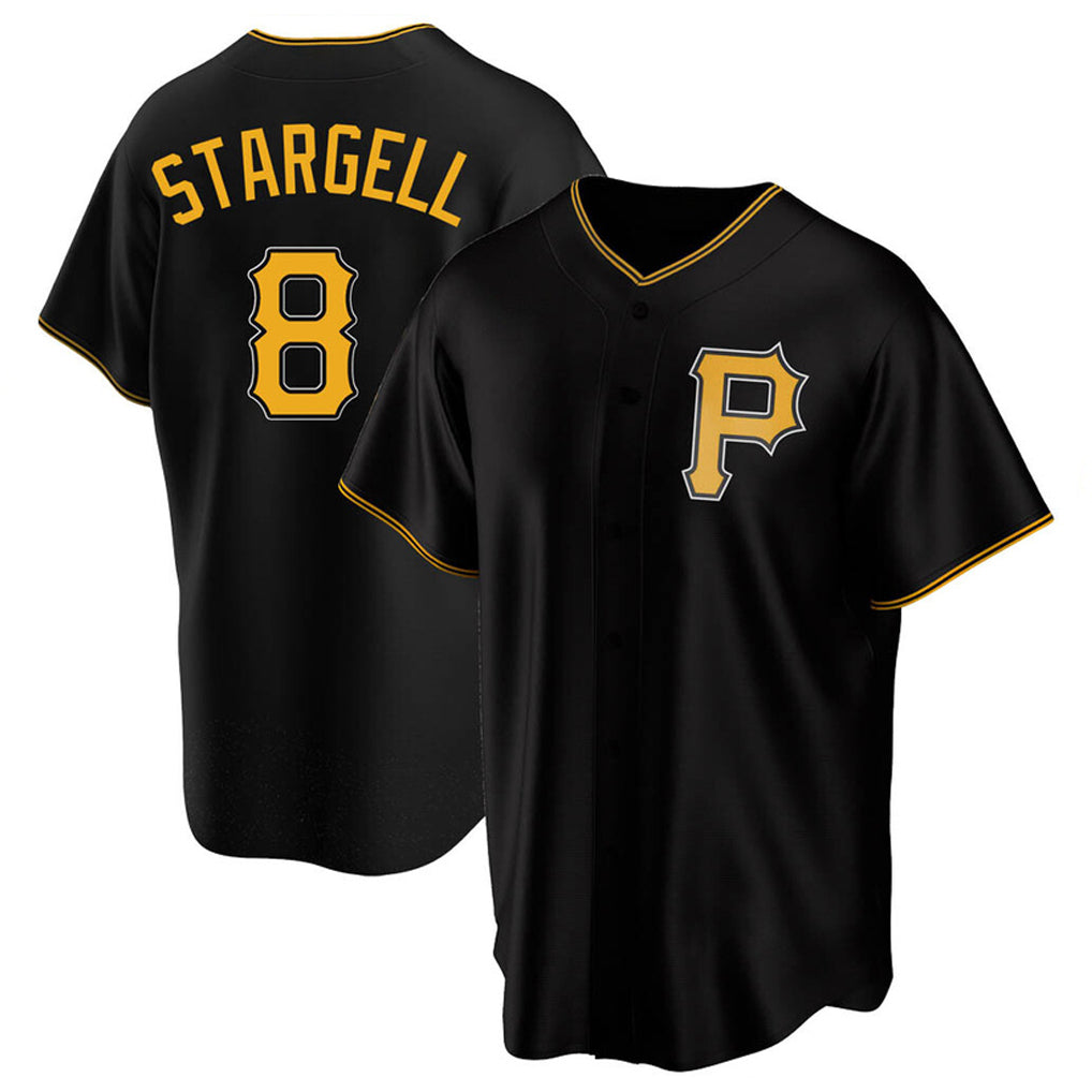 Punc P.Pirates #8 Willie Stargell Player Black Alternate 2025 Home Game Stitched Jerseys