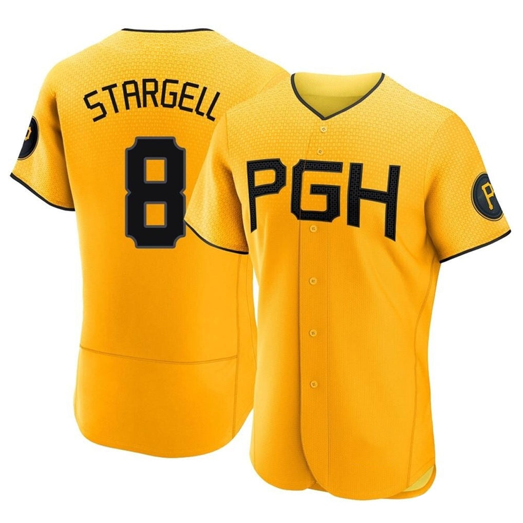 Punc P.Pirates #8 Willie Stargell Player Gold City Connect Home Limited Elite Stitched Jerseys