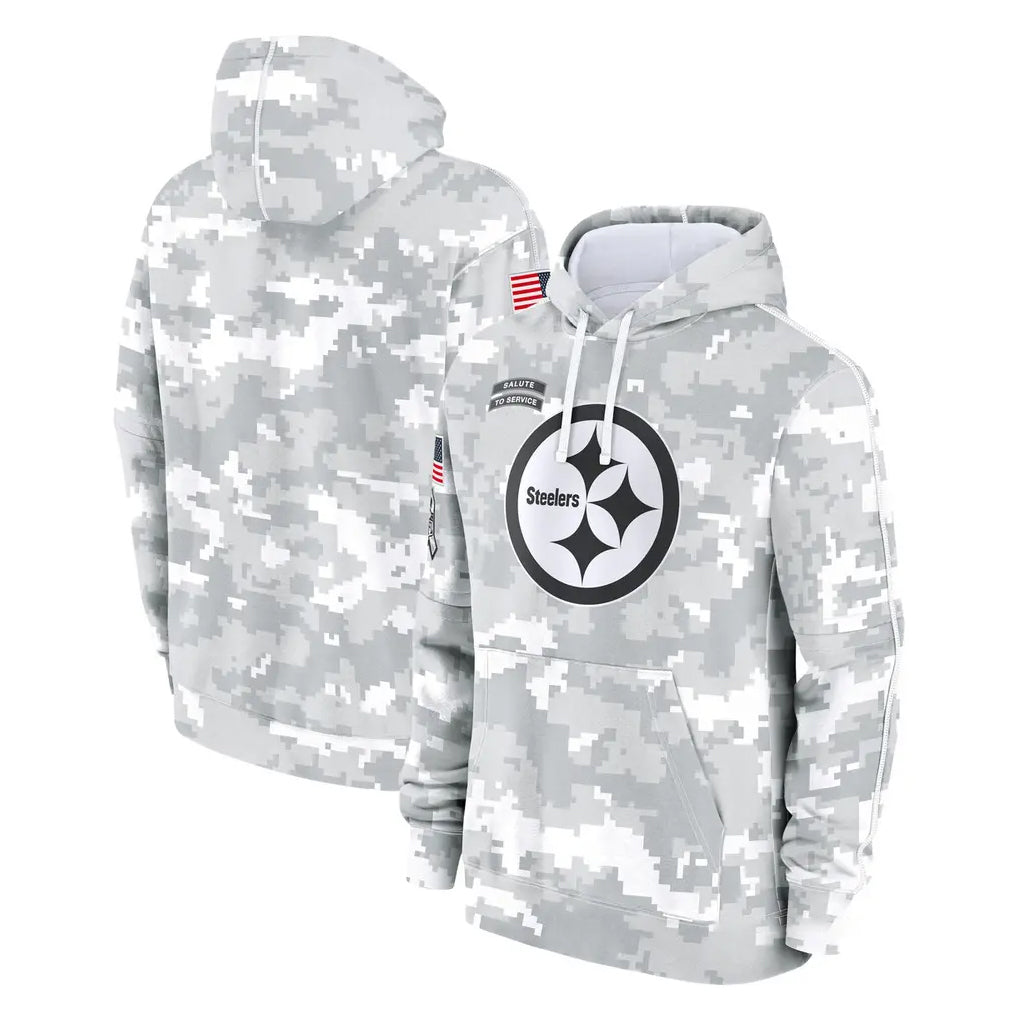 Punc P.Steelers Arctic Camo Limited Salute to Service Pullover Hoodies Game Blank Player Stitched Jerseys