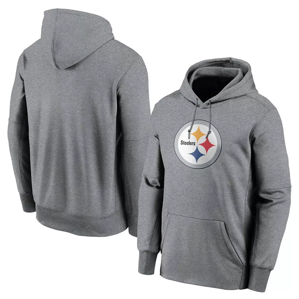 Punc P.Steelers Gray LOGO Pullover Hoodies Limited Blank Player Stitched Jerseys