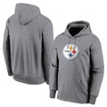 Punc P.Steelers Gray LOGO Pullover Hoodies Limited Blank Player Stitched Jerseys