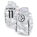Punc P.Steelers #11 Michael Pittman Jr. Player Arctic Camo Limited Salute to Service Pullover Hoodies Game Stitched Jerseys