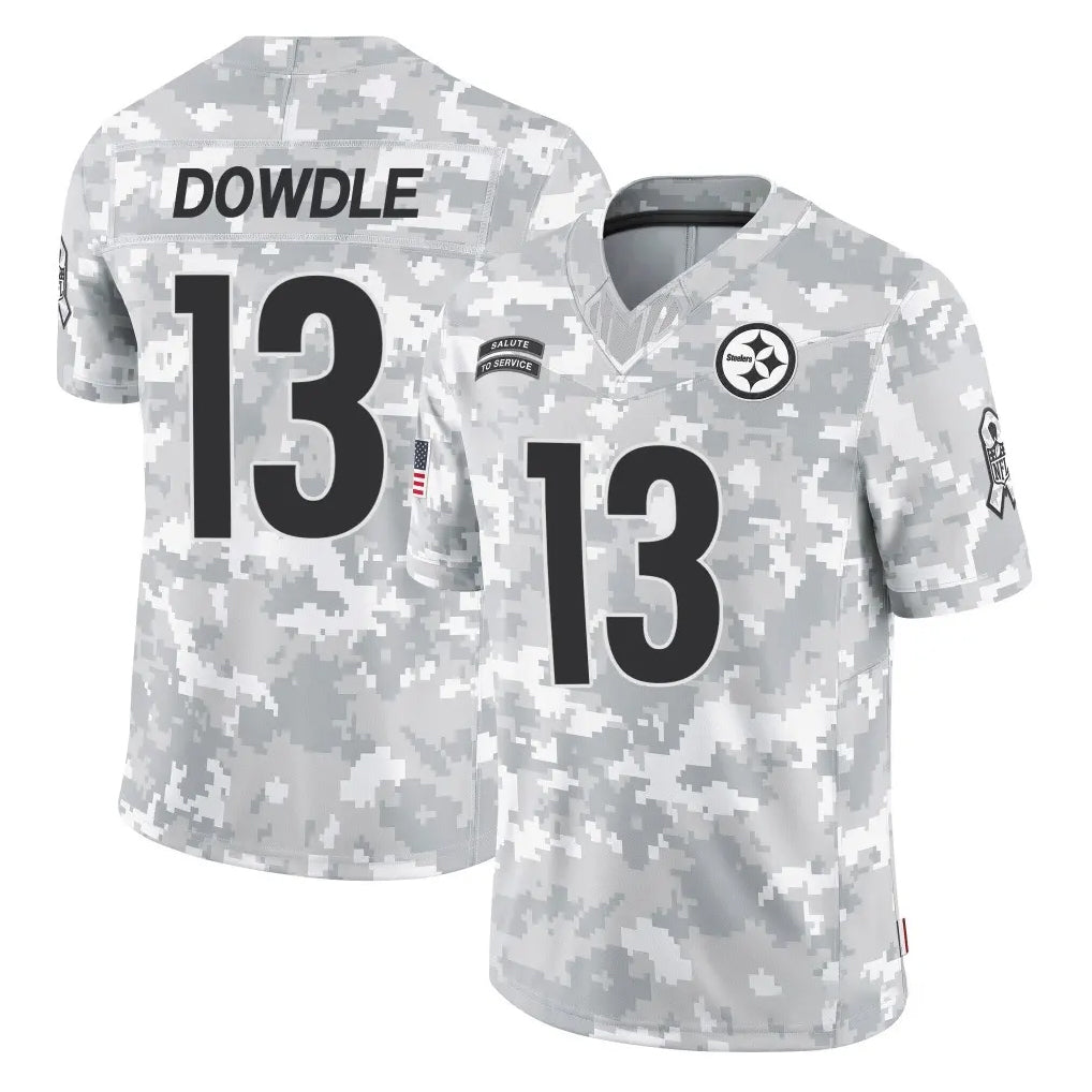Punc P.Steelers #13 Rico Dowdle Player Arctic Camo Limited Salute To Service Home Game Stitched Jerseys