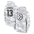Punc P.Steelers #13 Rico Dowdle Player Arctic Camo Limited Salute to Service Pullover Hoodies Game Stitched Jerseys