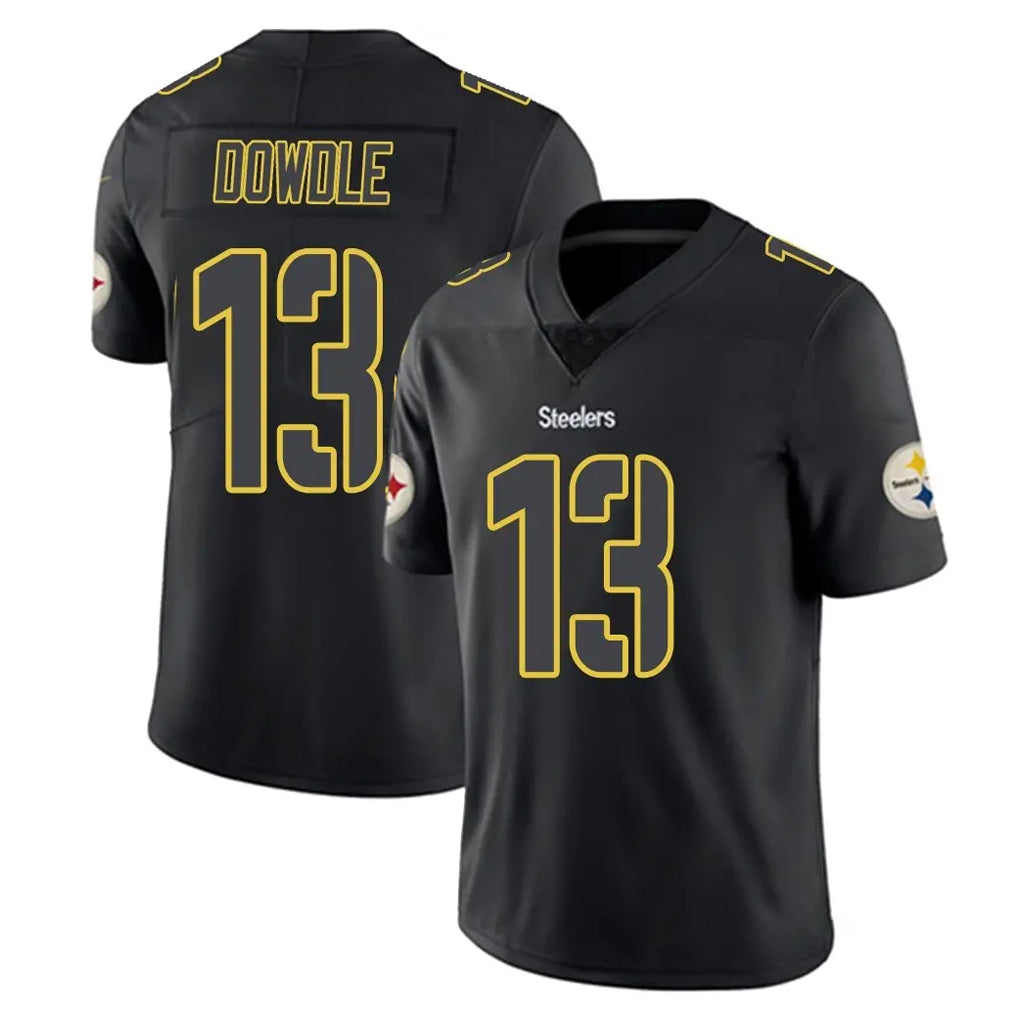 Punc P.Steelers #13 Rico Dowdle Player Black Impact Limited Home Game Stitched Jerseys