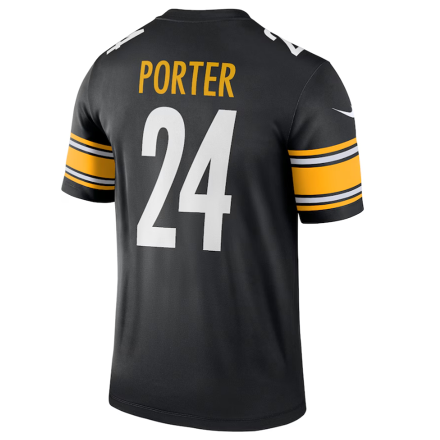 Punc P.Steelers #24 Joey Porter Jr. Black Legend American Stitched Jersey