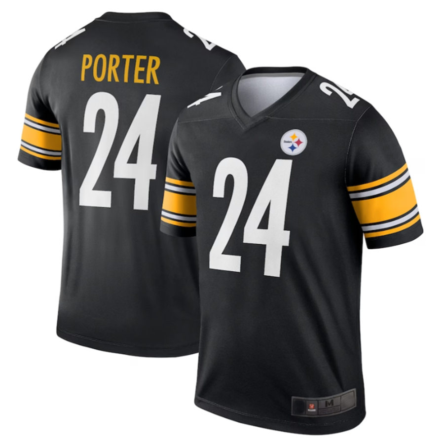 Punc P.Steelers #24 Joey Porter Jr. Black Legend American Stitched Jerseys