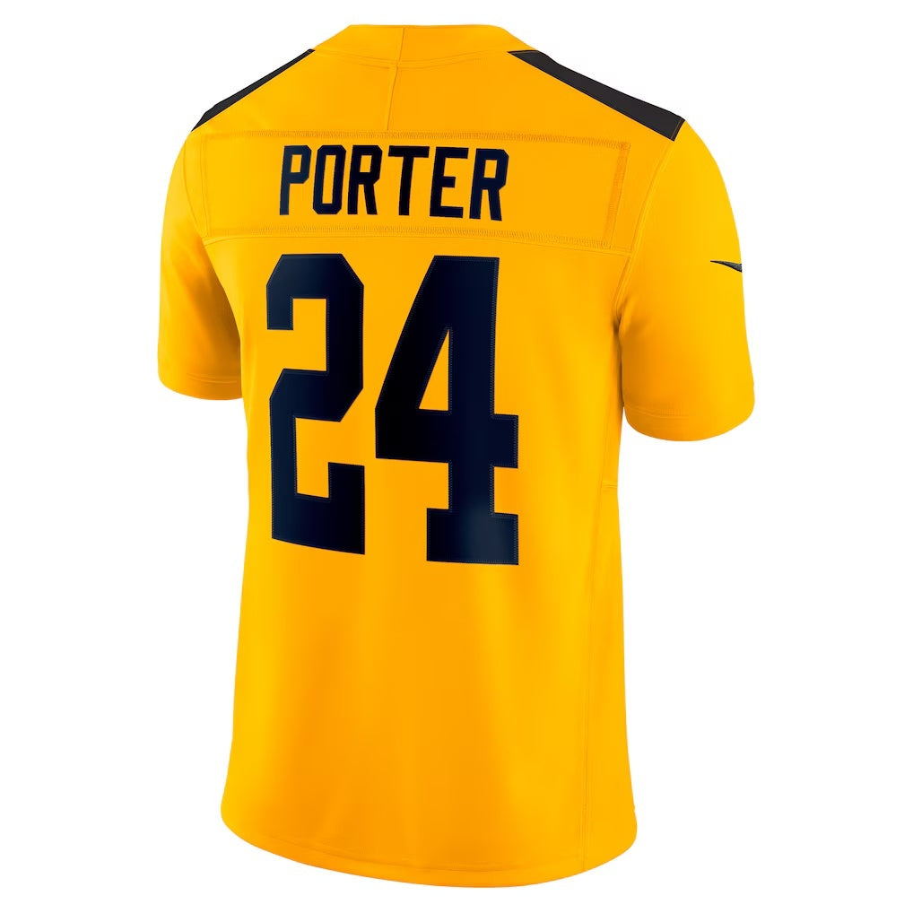 Punc P.Steelers #24 Joey Porter Jr. Gold Alternate 1933 Throwback Vapor F.U.S.E. Limited Jerseys