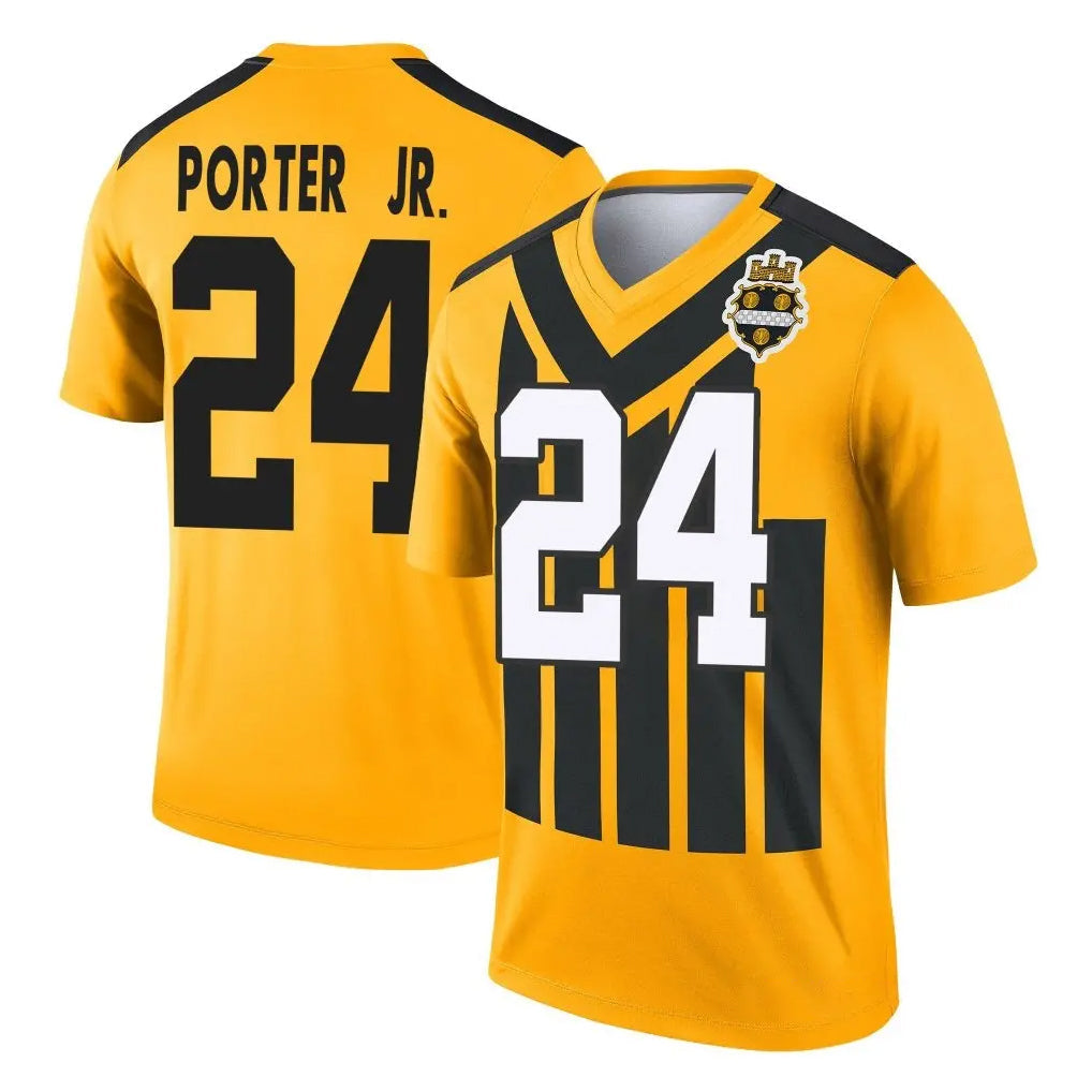 Punc P.Steelers #24 Joey Porter Jr. Player Gold Legend Limited 1933 Throwback Performance Home Game Stitched Jerseys