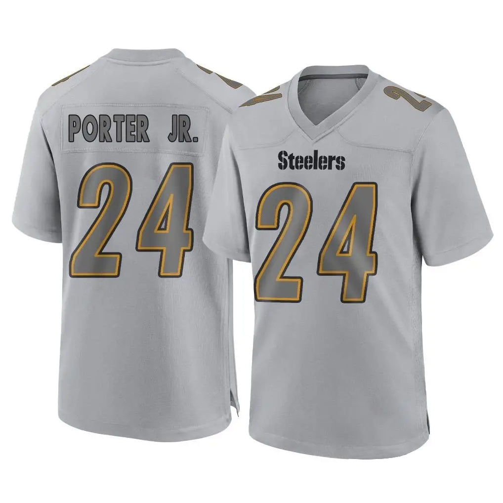 Punc P.Steelers #24 Joey Porter Jr. Player Gray Atmosphere Fashion Home Game Stitched Jerseys