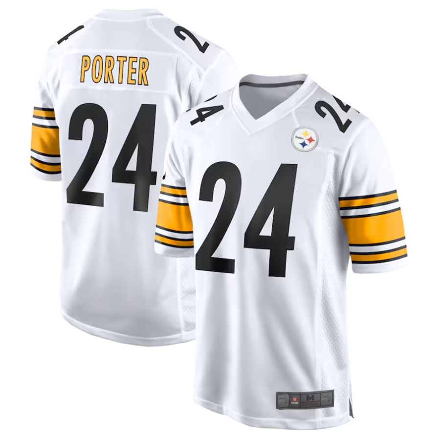 Punc P.Steelers #24 Joey Porter Jr. Player White Game Stitched Jerseys
