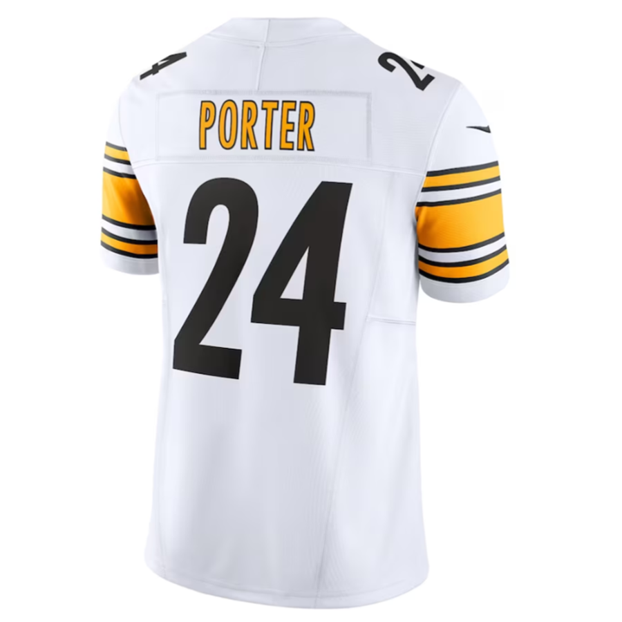 Punc P.Steelers #24 Joey Porter Jr. White Vapor F.U.S.E. Limited American Stitched Jerseys