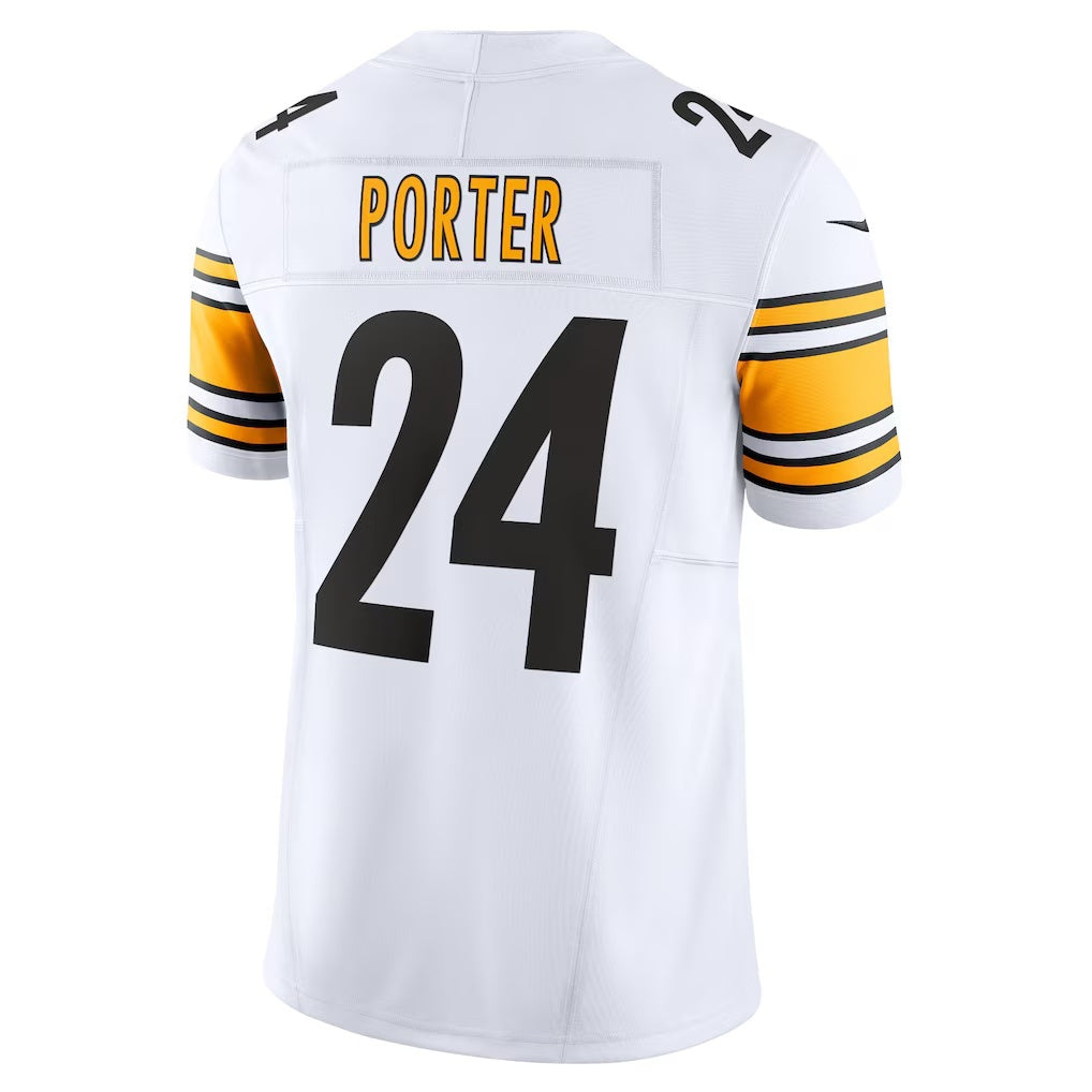 Punc P.Steelers #24 Joey Porter Jr. White Vapor F.U.S.E. Limited Jersey