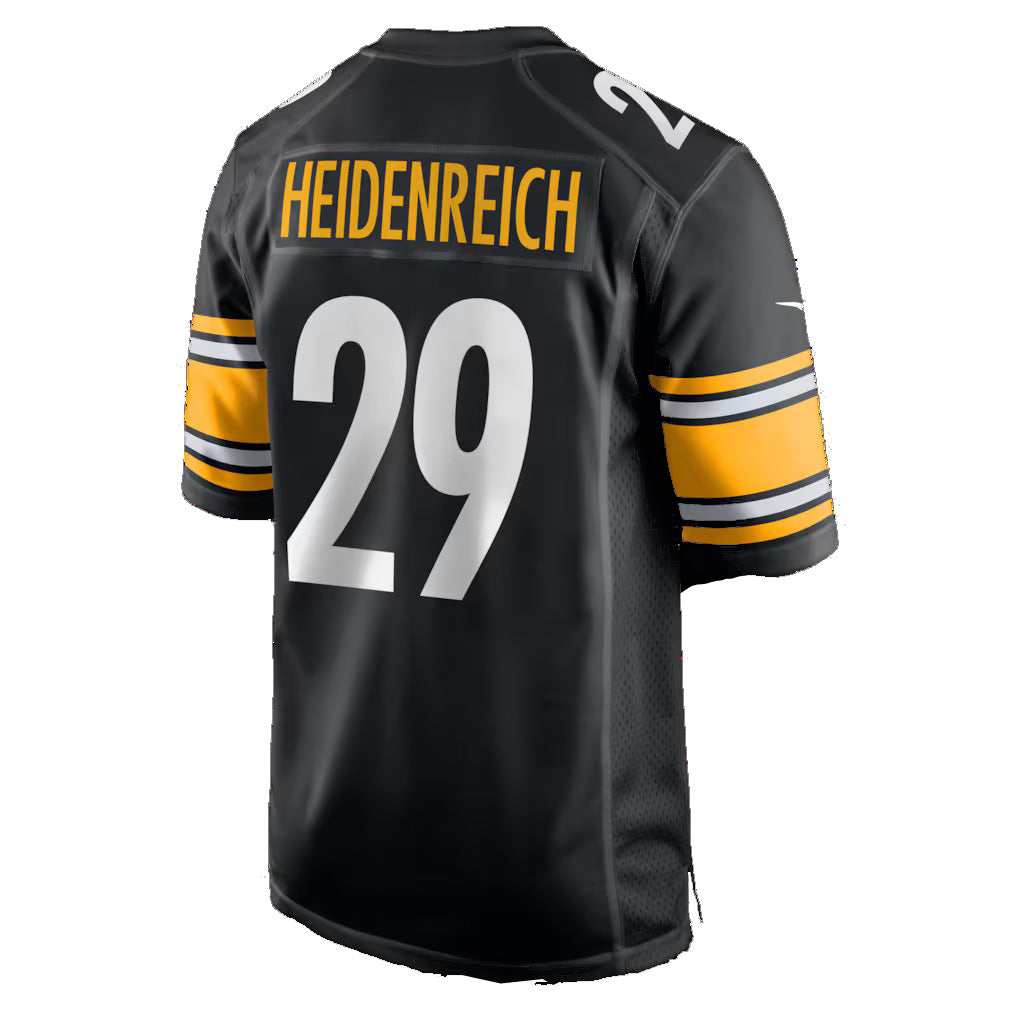 Punc P.Steelers #29 Eli Heidenreich Black Team Game Stitched Jerseys